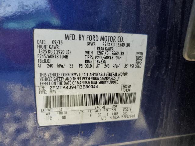 2FMTK4J94FBB90044 Ford EDGE SEL