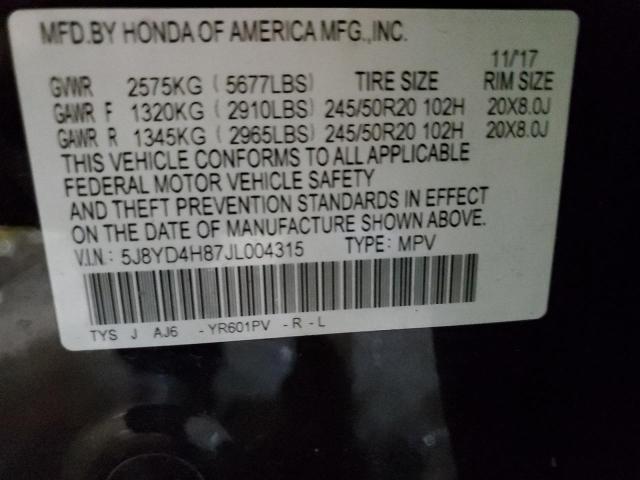 5J8YD4H87JL004315 Acura Mdx Advance
