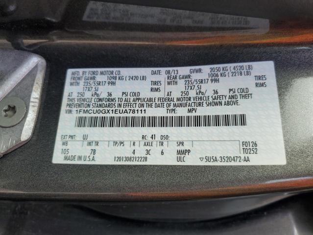 1FMCU0GX1EUA78111 Ford ESCAPE SE