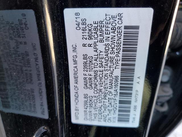 1HGCV1F16JA160966 Honda ACCORD LX