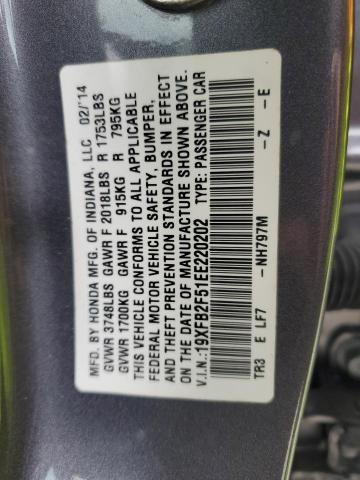 19XFB2F51EE220202 Honda Civic Lx