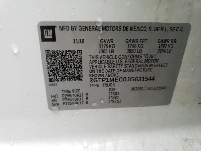 3GTP1MEC0JG631544 GMC Sierra C1500 Sle