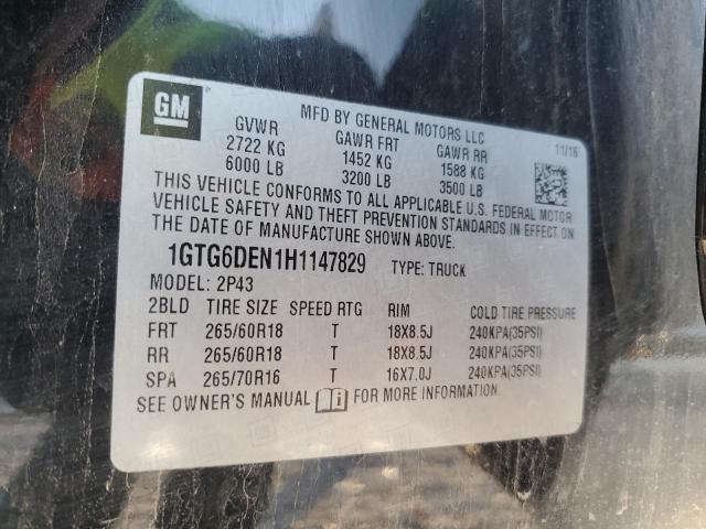 1GTG6DEN1H1147829 GMC CANYON SLT