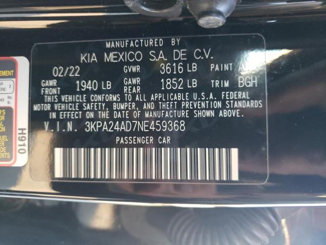 3KPA24AD7NE459368 KIA RIO LX