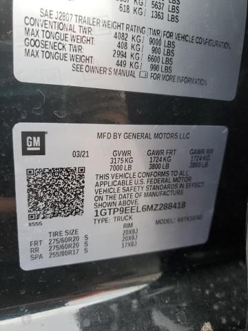 1GTP9EEL6MZ288418 GMC Sierra K1500 At4
