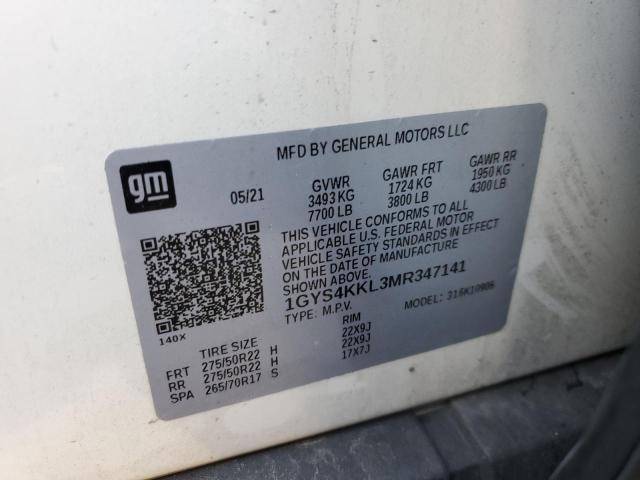 1GYS4KKL3MR347141 Cadillac Escalade Esv Premium Luxury