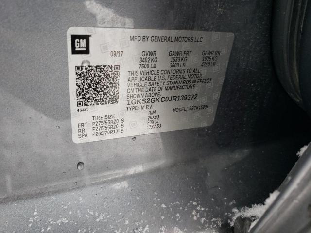 1GKS2GKC0JR139372 GMC Yukon Xl K1500 Slt