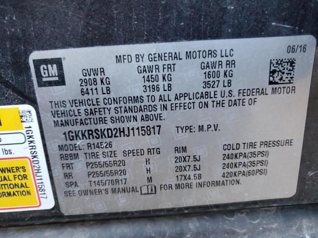 1GKKRSKD2HJ115817 GMC Acadia Limited Slt-2