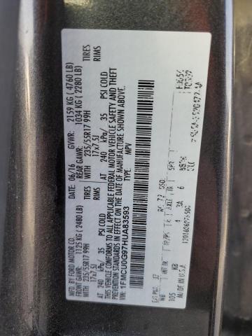 1FMCU0G97HUA83593 Ford ESCAPE SE