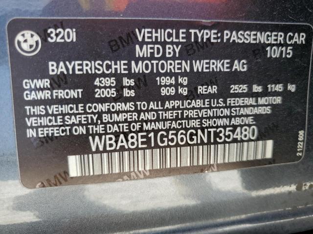 WBA8E1G56GNT35480 BMW 320 I