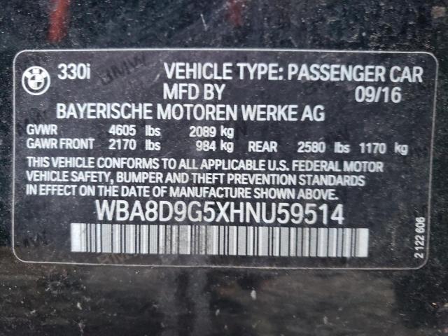 WBA8D9G5XHNU59514 BMW 330 XI