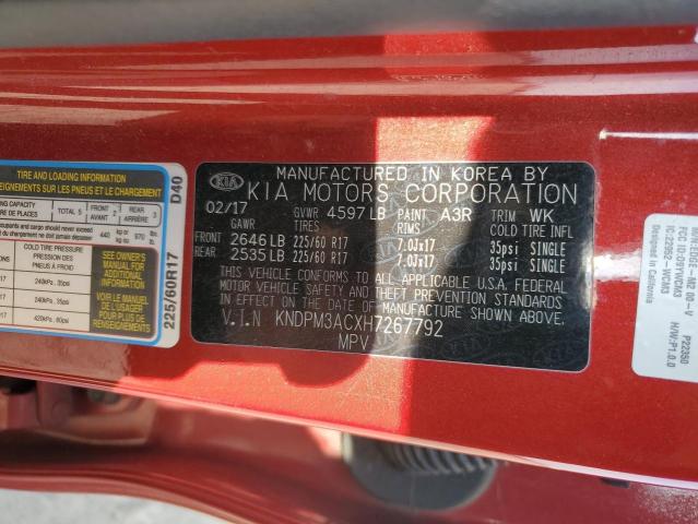 KNDPM3ACXH7267792 KIA Sportage Lx
