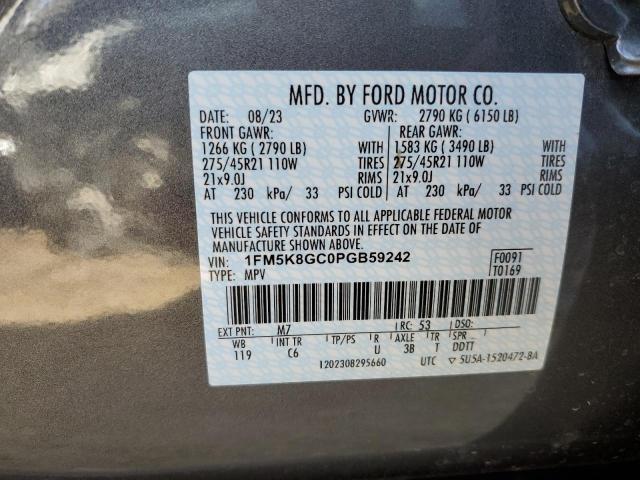 1FM5K8GC0PGB59242 Ford Explorer St