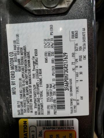 3FA6P0H73GR217629 Ford FUSION SE