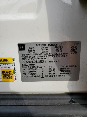 1GKKRRKD4FJ135203 GMC Acadia Slt-1
