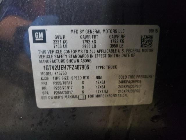 1GTV2UEH7FZ407906 GMC Sierra K1500 Sle