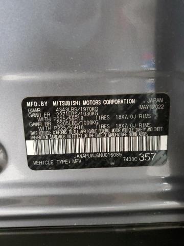 JA4APUAU6NU016089 Mitsubishi Outlander Sport Es