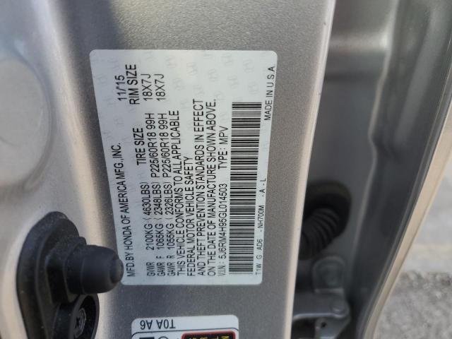 5J6RM4H95GL014503 Honda Cr-v Touring