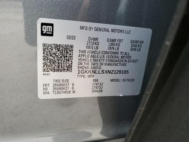 1GKKNLLSXNZ129105 GMC Acadia At4