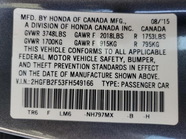 2HGFB2F53FH549166 Honda Civic Lx