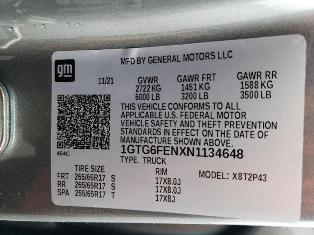 1GTG6FENXN1134648 GMC Canyon At4