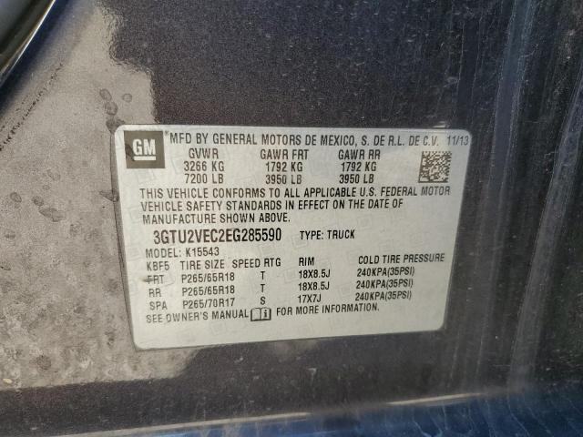 3GTU2VEC2EG285590 GMC Sierra K1500 Slt