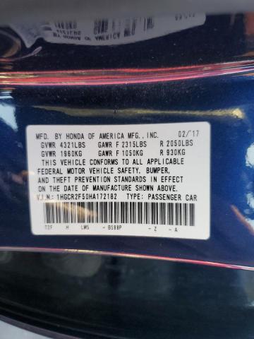 1HGCR2F50HA172182 Honda Accord Sport