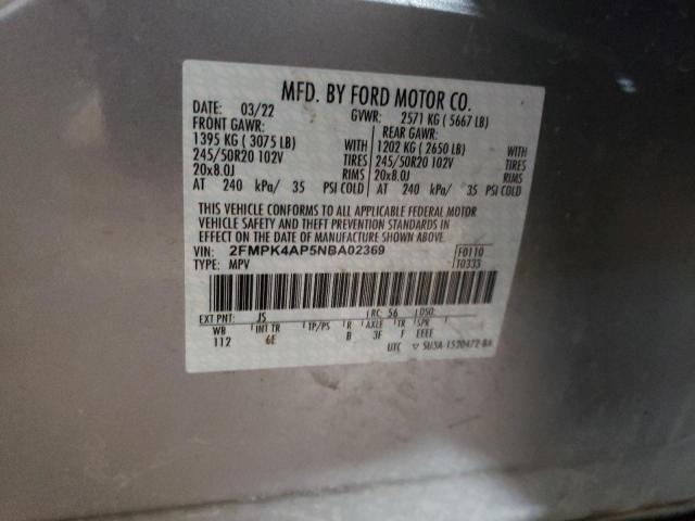 2FMPK4AP5NBA02369 Ford EDGE ST