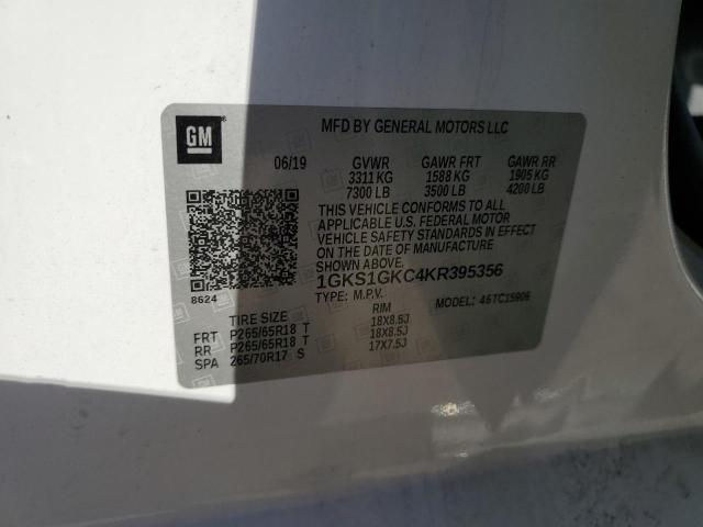 1GKS1GKC4KR395356 GMC Yukon Xl C1500 Slt