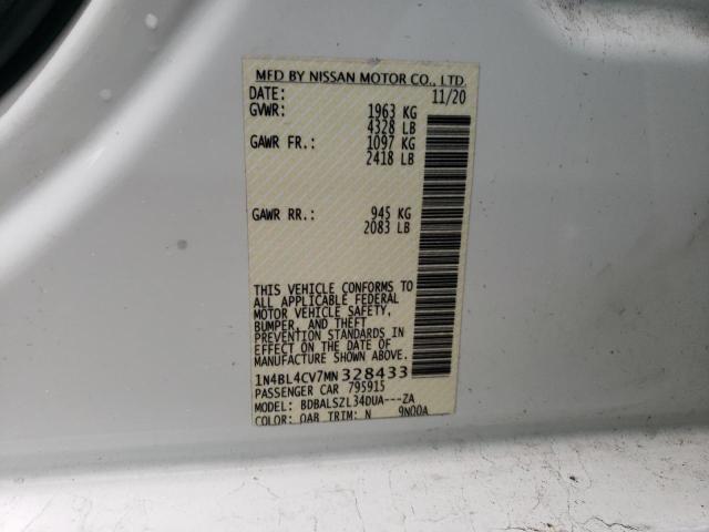 1N4BL4CV7MN328433 Nissan ALTIMA SR