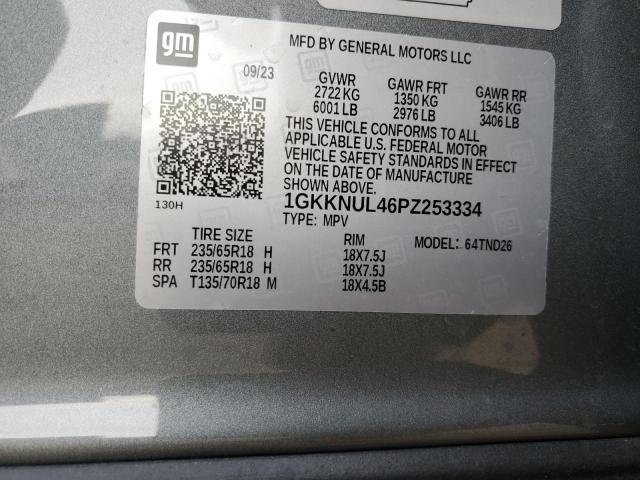 1GKKNUL46PZ253334 GMC ACADIA SLT