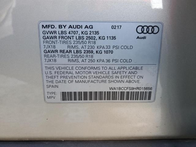 WA1BCCFS9HR015656 Audi Q3 PREMIUM
