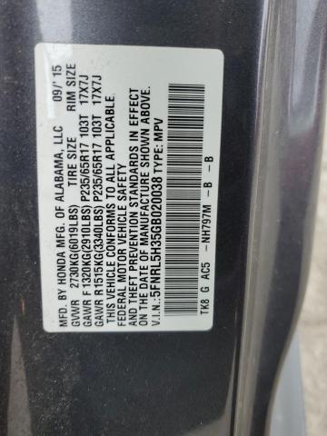 5FNRL5H35GB020038 Honda ODYSSEY SE