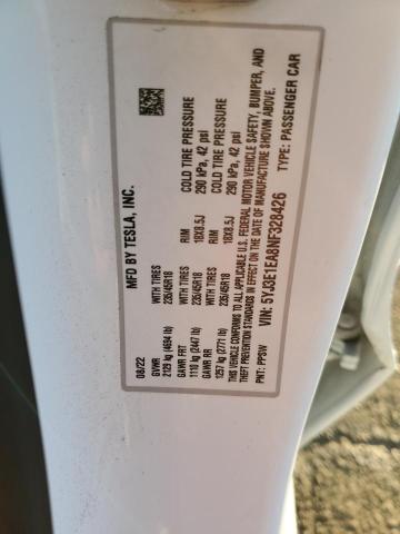 5YJ3E1EA8NF328426 Tesla MODEL 3