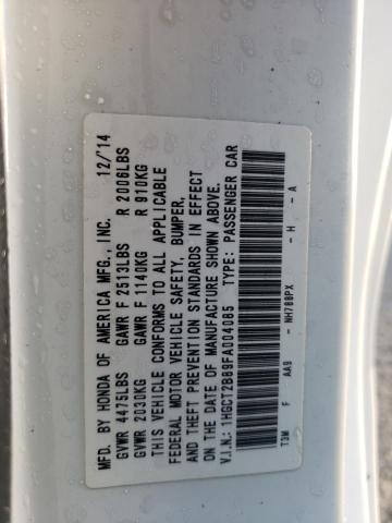 1HGCT2B89FA004085 Honda ACCORD EXL