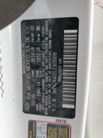 3KPA24AD2LE309908 KIA RIO LX