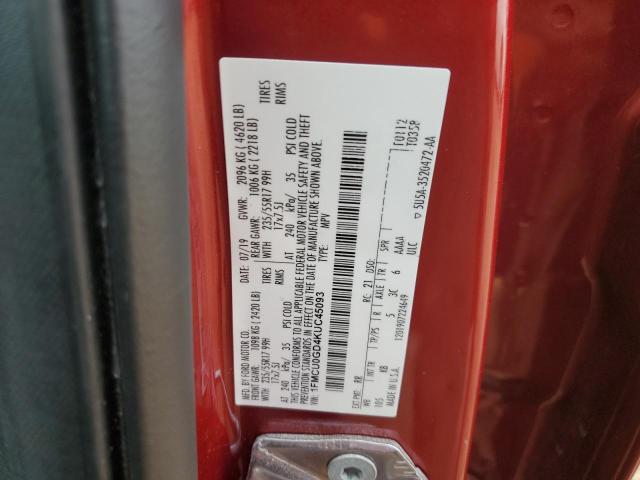 1FMCU0GD4KUC45093 Ford ESCAPE SE
