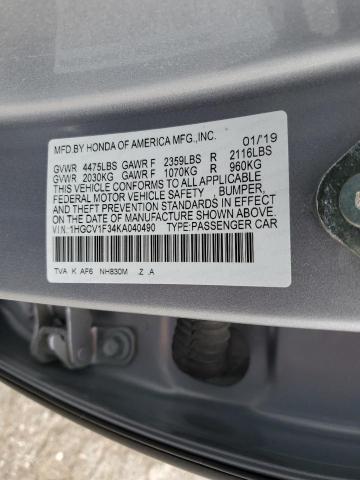 1HGCV1F34KA040490 Honda Accord Sport