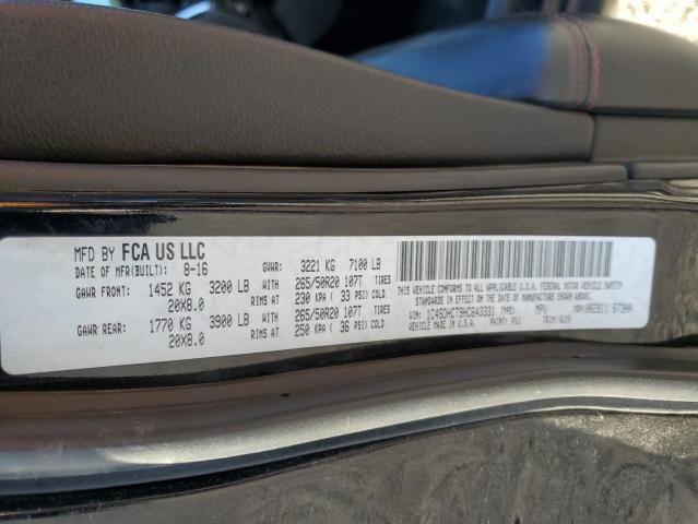 1C4SDHCT9HC643331 Dodge Durango R/t