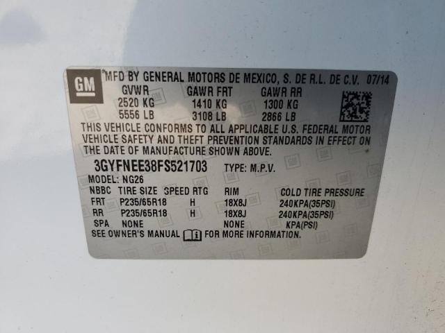 3GYFNEE38FS521703 Cadillac Srx Luxury Collection