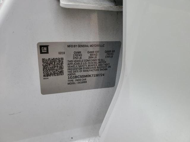 1G1BC5SM0K7150724 Chevrolet CRUZE LS