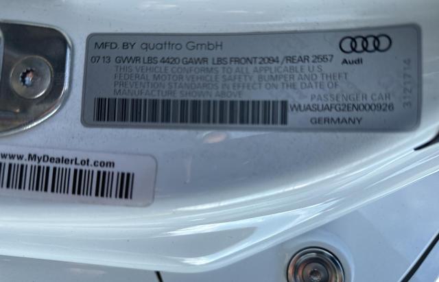 WUASUAFG2EN000926 Audi R8 4.2 Quattro
