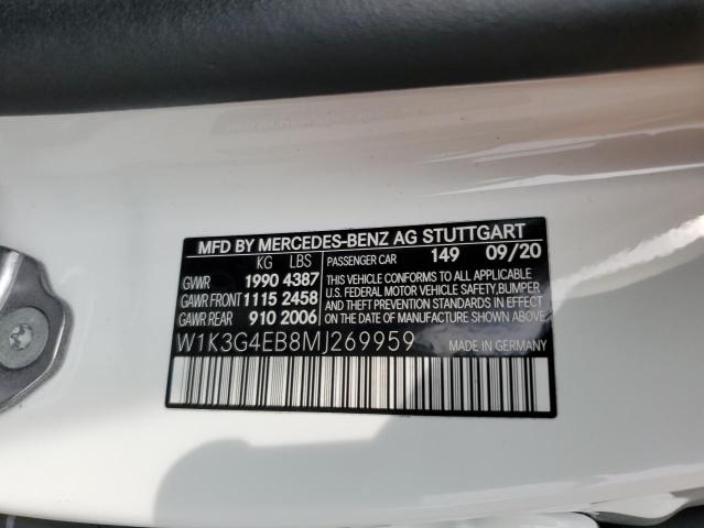 W1K3G4EB8MJ269959 Mercedes-Benz A 220