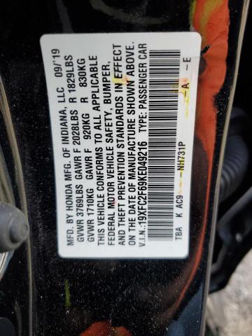 19XFC2F69KE049216 Honda Civic Lx