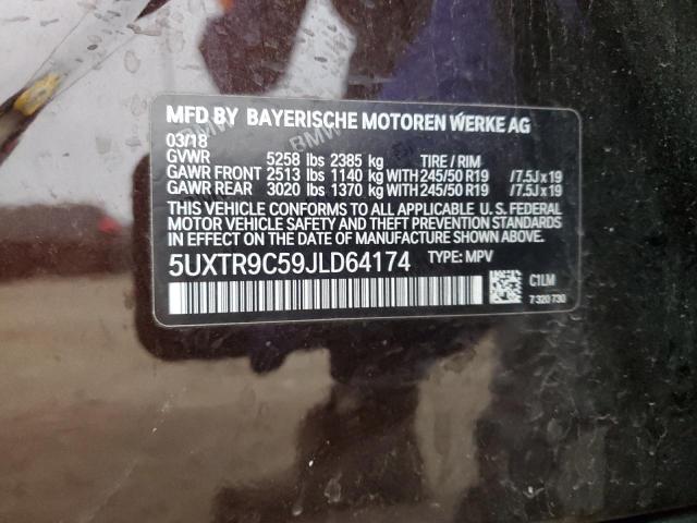 5UXTR9C59JLD64174 BMW X3 Xdrive30i
