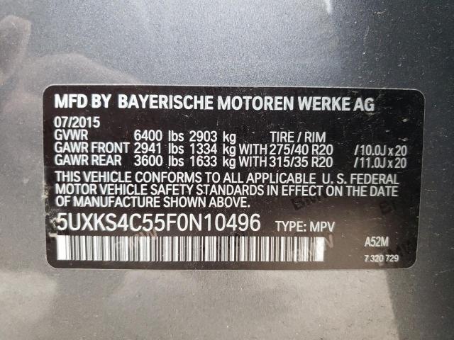 5UXKS4C55F0N10496 BMW X5 Xdrive35d