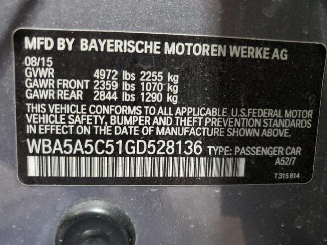 WBA5A5C51GD528136 BMW 528 I