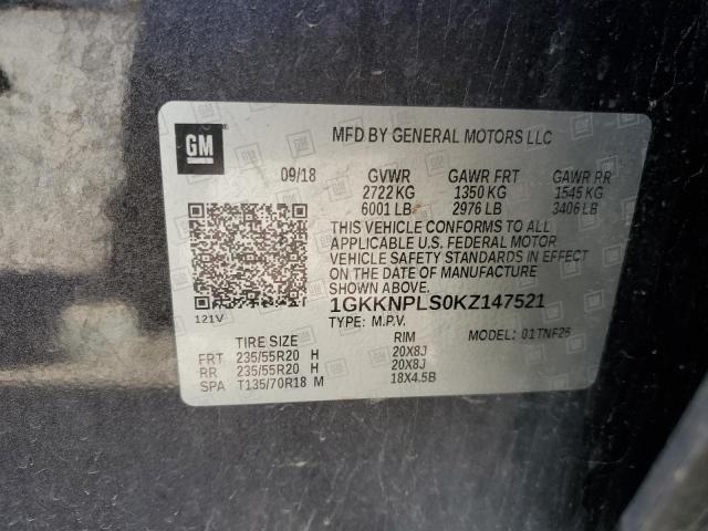 1GKKNPLS0KZ147521 GMC Acadia Denali
