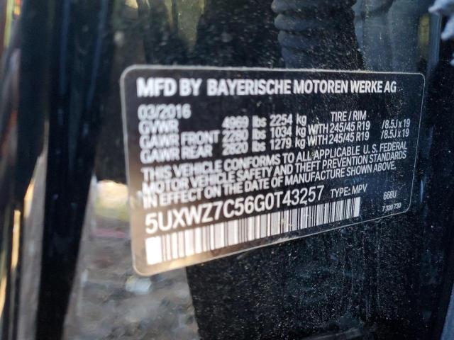 5UXWZ7C56G0T43257 BMW X3 Sdrive28i