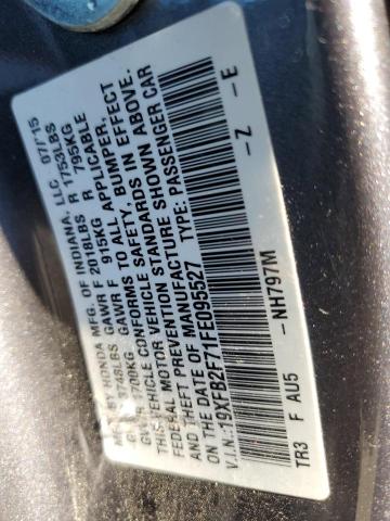 19XFB2F71FE095527 Honda CIVIC SE